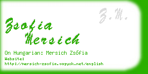zsofia mersich business card